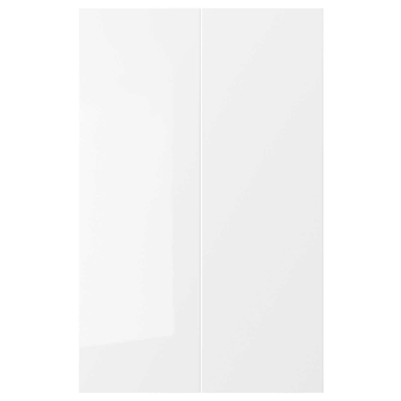 RINGHULT Set 2 ante per mobile base angolare - lucido bianco 25x80 cm