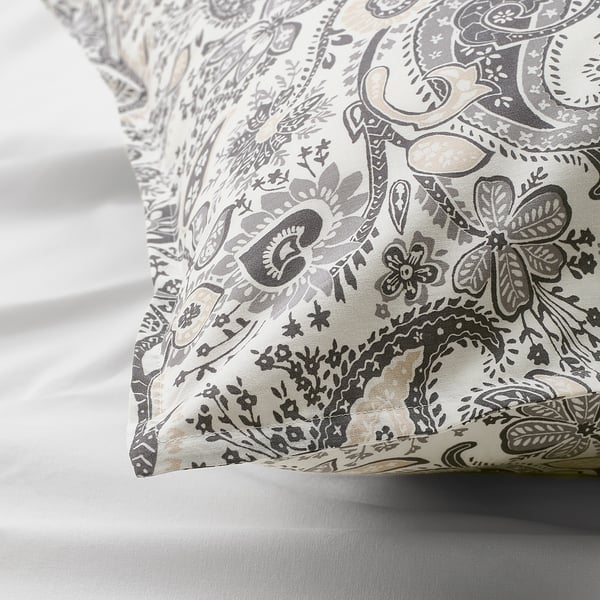 Elegante federa paisley, morbido misto cotone-viscosa, stampa dettagliata, lavorazione artigianale di alta qualità.