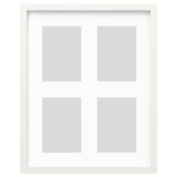 Cornice RÖDALM bianca con 4 sezioni grigie, design moderno e quadrato.