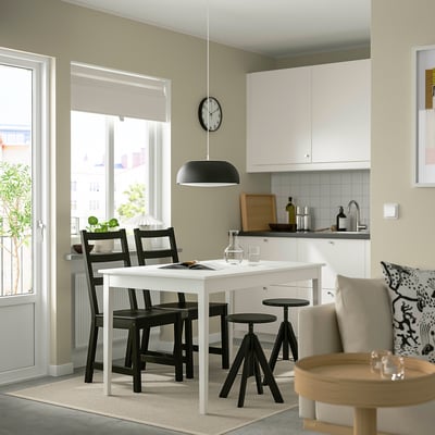 RUDSTORP Sgabello, nero, 44-55 cm