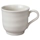 Questa immagine è una tazza in ceramica bianca SANDSKÄDDA dal design rustico, realizzata in gres.