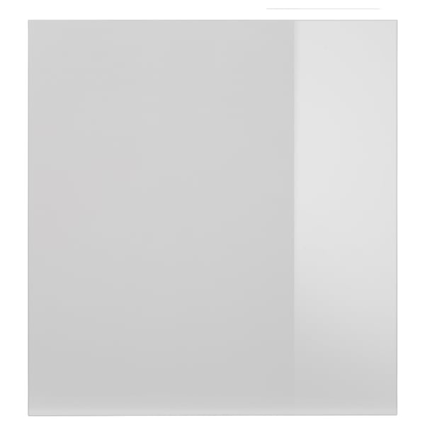 Porta bianca SELSVIKEN, quadrata, dal design semplice, realizzata in truciolare e plastica.