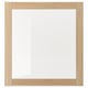 Porta in vetro trasparente SINDVIK con telaio in rovere bianco, dal design rettangolare elegante e semplice.