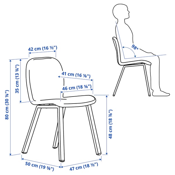 Illustrazione con le misure del prodotto: SKÅLSTA.