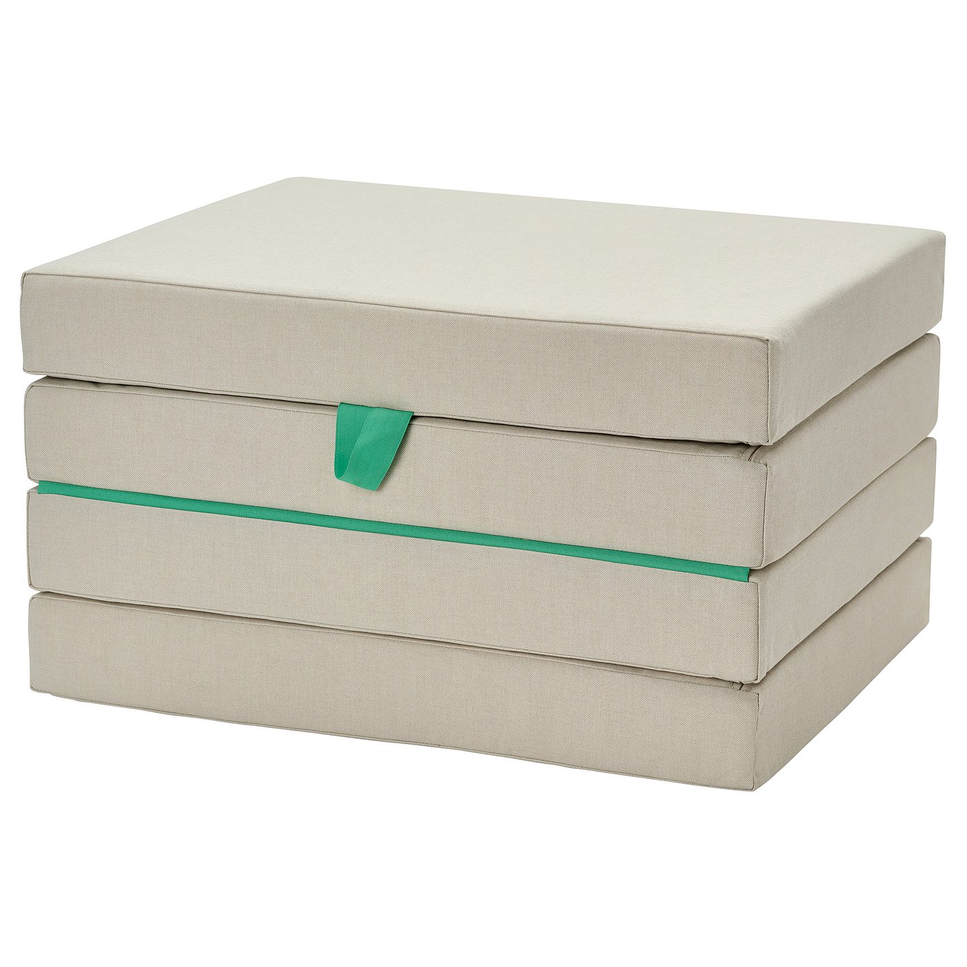 SLÄKT Pouf/materasso pieghevole - Vissle beige/verde