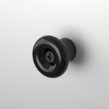 Gancio da parete rotondo nero.