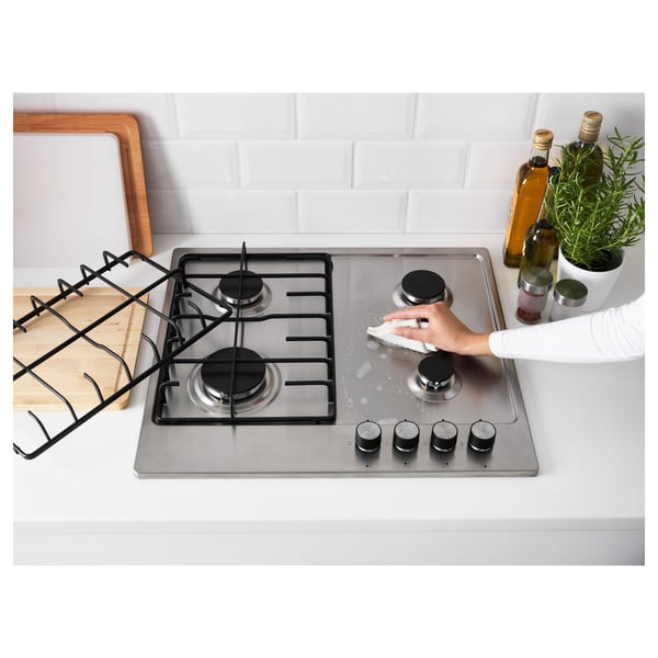 SMÅKOKA Piano cottura a gas, inox - IKEA