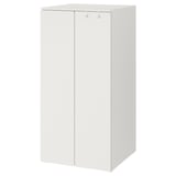 Armadio SMÅSTAD bianco, forma rettangolare, design semplice, realizzato in fibra di legno e truciolare.
