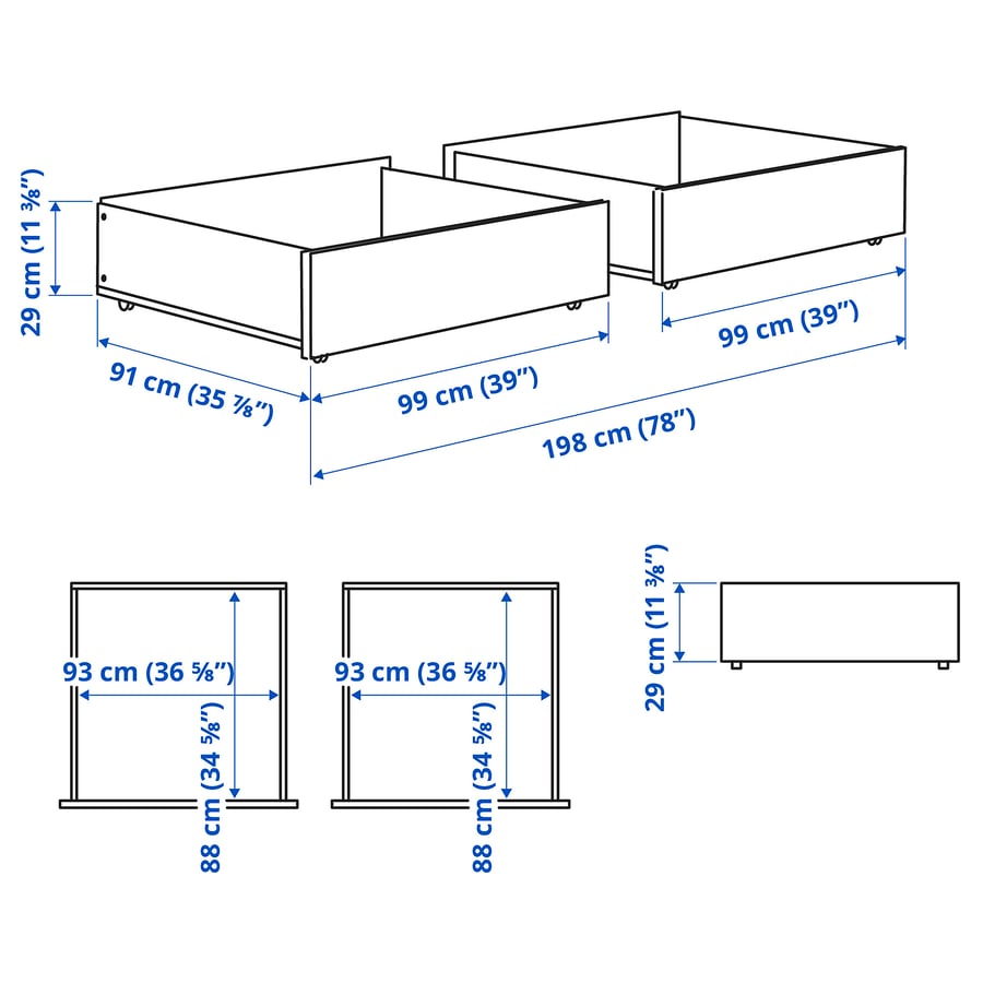 Contenitore Sottoletto Pieghevole Set Di 2, Traspirante Scatole Organizzatore Armadio - Foto 11