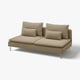 Divano SÖDERHAMN, beige, design moderno con sedute profonde, gambe alte, stile minimalista.