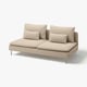 Divano SÖDERHAMN, beige, design moderno con cuscini profondi e gambe alte.