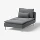 SÖDERHAMN Fodera per chaise-longue, Johanneshov grigio scuro