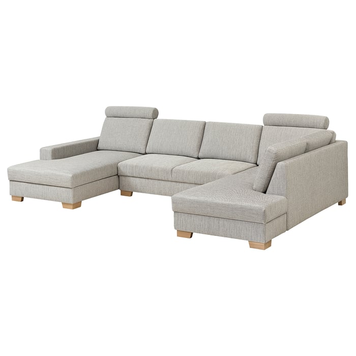 IKEA Nockeby, Fodera per divano a 3 posti con chaise-longue, sinistra