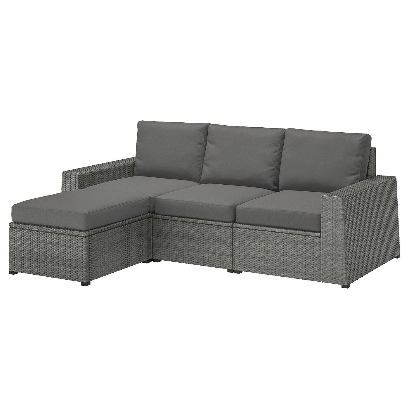 Solleron Divano Componibile 3 Posti Esterno Con Poggiapiedi Grigio Scuro Froson Duvholmen Grigio Scuro Ikea It