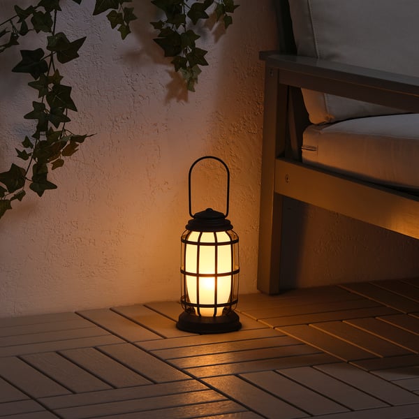 SOLUPPGÅNG Lanterna a LED, da esterno a batterie/intensità luminosa regolabile