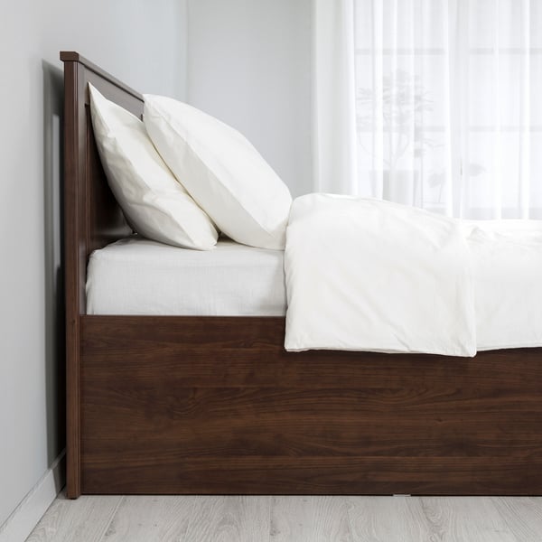 songesand struttura letto con contenitore marrone 160x200 cm