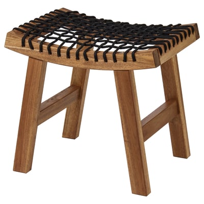 STACKHOLMEN Sgabello da giardino, mordente marrone chiaro, 48x35x43 cm