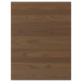 Frontali cucina impiallacciati frassino marrone scuro STENSTA. Texture venature del legno, pannelli rettangolari con maniglie larghe in legno massello.