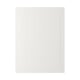 Pannello in legno bianco. Design semplice, pulito e rettangolare. Sei pannelli scanalati verticali.