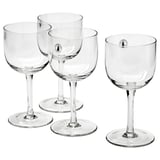 Quattro bicchieri da vino in vetro in forma quadrata, collezione STOCKHOLM 2025.