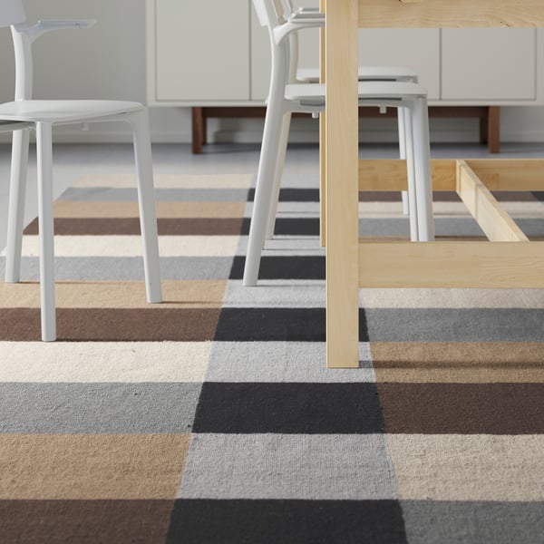 Stockholm Tappeto Tessitura Piatta A Quadri Fatto A Mano Marrone A Quadri Marrone Ikea It