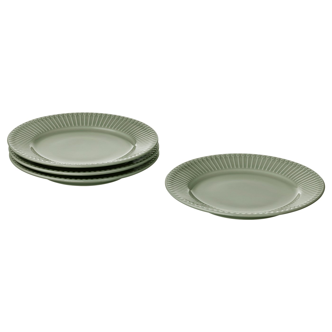 Piatto Frutta In Gres Effetto Puntini – Set Da 6, Avorio, Bordo Irregolare, Diametro 21 Cm, Lavabile In Microonde