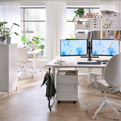 STUBBERGET Supporto per 2 monitor, nero