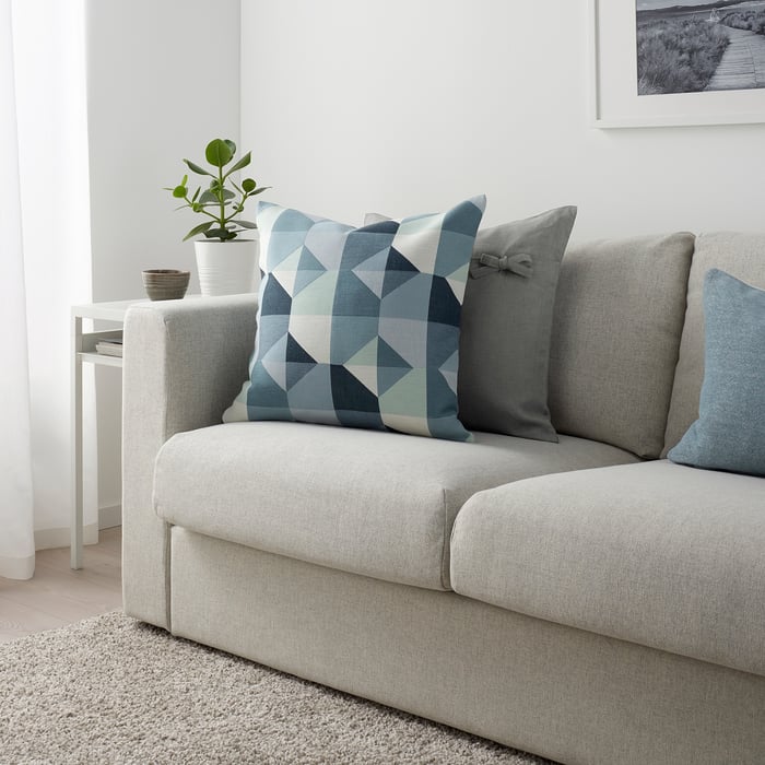 Furn. Fodera Per Cuscino Kalai Con Motivo Geometrico Trapuntato - Stile Boho Con Nappe - Chiusura Zip - 30° Lavabile