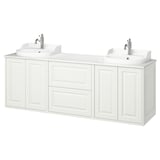 TÄNNFORSEN lavabo doppio bianco, design classico, a parete, lavabi in ceramica.