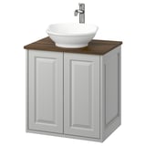 Vanity Tannforsen, grigio chiaro, legno, quadrato, design classico con lavello a vasca.