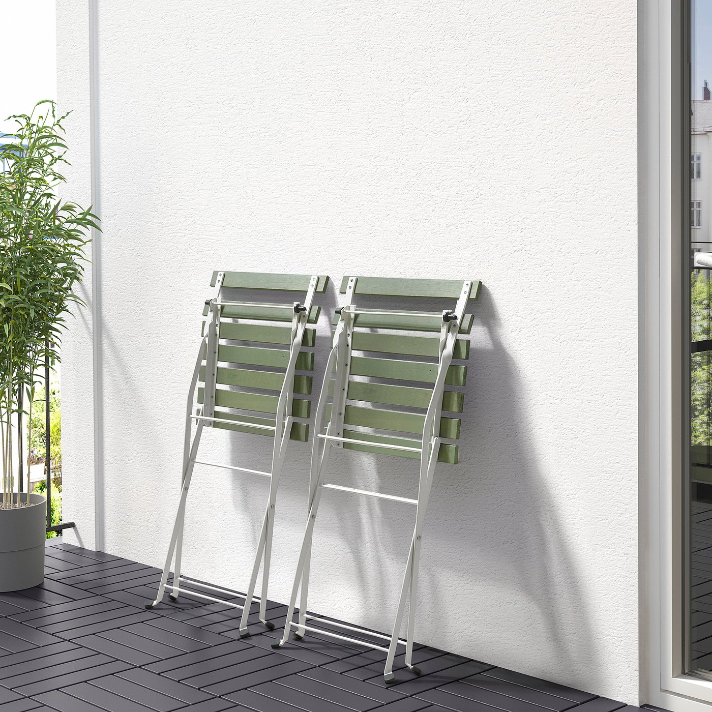 TÄRNÖ sedia da giardino, pieghevole bianco/verde IKEA Italia