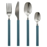Set di posate TÅNGMÄRLA in verde acqua. Forchetta, coltello, due cucchiai; Design elegante, maniglie resistenti.