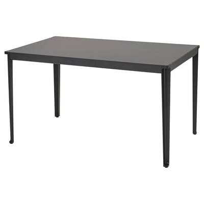 IKEA TEGELÖN tavolo da pranzo rettangolare da esterno, grigio scuro, gambe in metallo.
