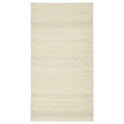 TIDTABELL tappeto beige, rettangolo, lana e cotone, decoro neutro.