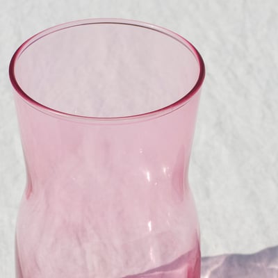 TIDVATTEN Vaso, rosa, 17 cm
