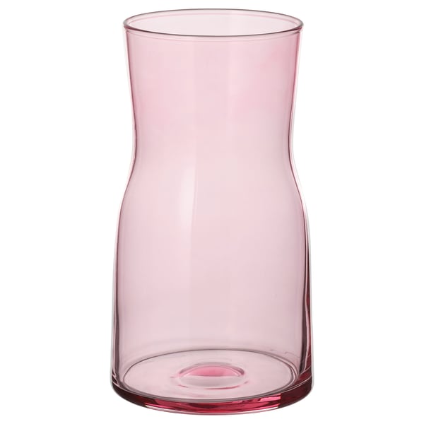 TIDVATTEN Vaso, rosa, 17 cm