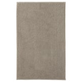 TOFTBO tappetino da bagno grigio morbido, rettangolare, in microfibra testurizzata, ecologico.