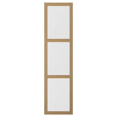 Porta TONSTAD in rovere e pax bianco, rettangolo, legno e vetro.