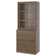 Mobili TONSTAD: cassapanca e vetrina in legno, marrone chiaro, classico, design rettangolare.