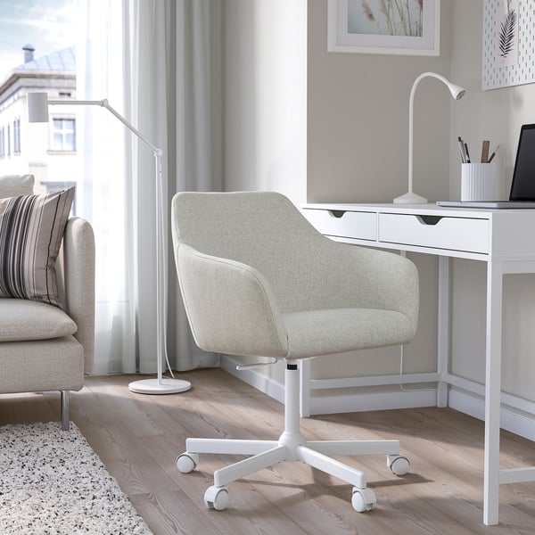 TOSSBERG / MALSKÄR sedia girevole, Gunnared beige/bianco - IKEA Italia