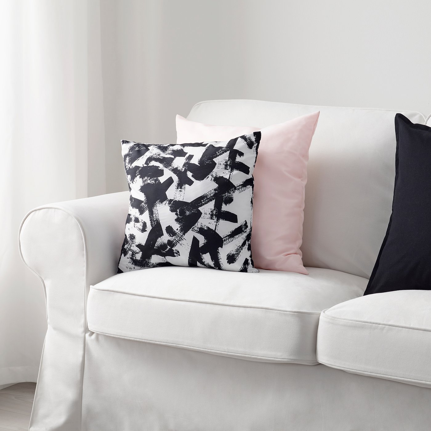 Turill Cuscino Bianco Nero 40x40 Cm Ikea It