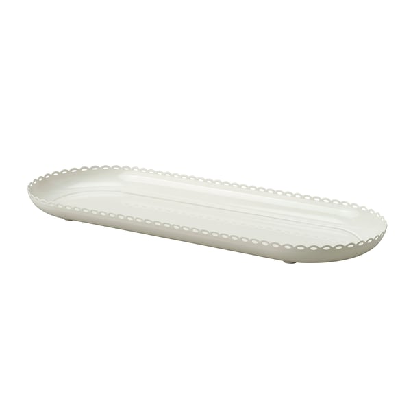 TURTURDUVA Base per candela, bianco sporco, 45x17 cm