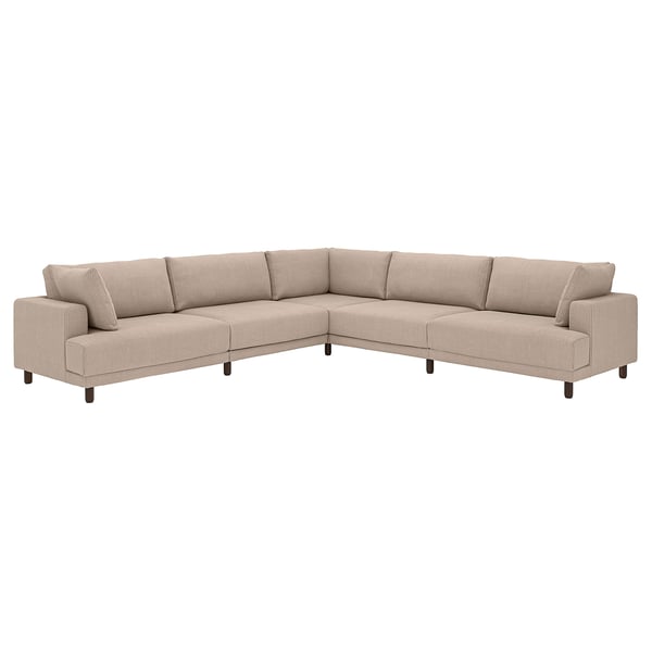UPPÅKRA Divano componibile angolare 6 posti, Samsala grigio-beige