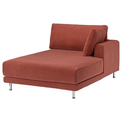UPPÅKRA Elemento chaise-longue, con bracciolo destro/Samsala marrone-rosso