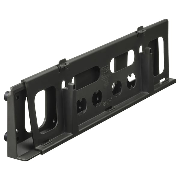 Binario di guida riciclato UPPDATERA nero per lo stoccaggio sotto il lavello con più slot.