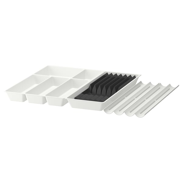 UPPDATERA Portaposate/utensili/coltelli/spez, bianco/antracite, 72x50 cm