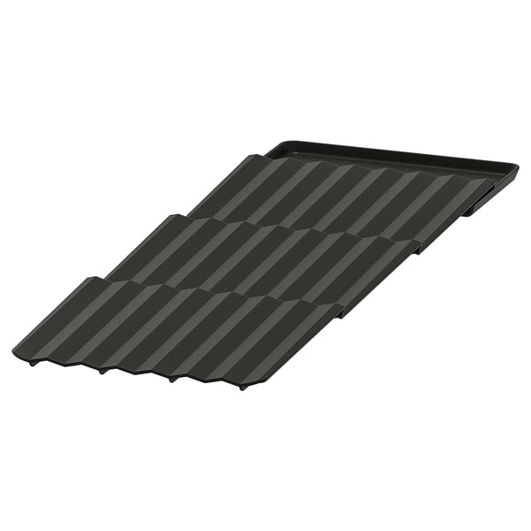 Organizer per cassetto spezie nero, ondulato, plastica propilenica.