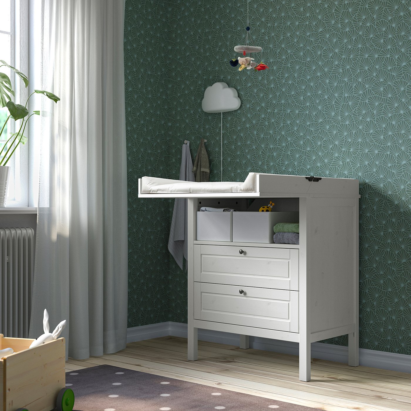 Träumeland Materassino Per Fasciatoio In Cotone E Acrilico - Senza PVC, Dimensioni 75x85 Cm, Sicuro Per Il Neonato