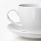 Tazza Da Tè Con Piattino IKEA VÄRDERA, 36 Cl, In Porcellana Bianca, Resistente