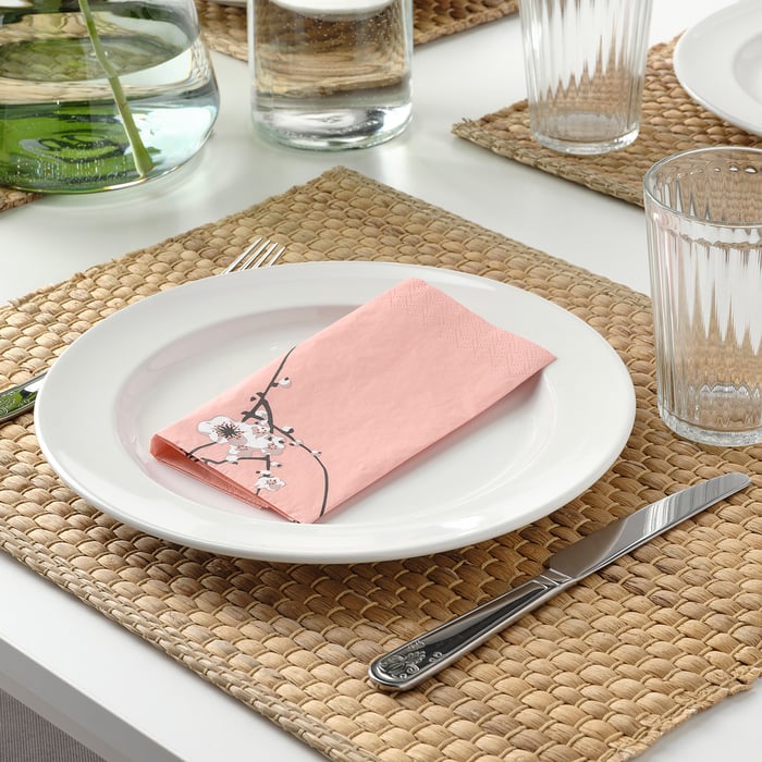 Tovaglioli Di Carta Rosa - 50 Pezzi 33x33 Cm, Biodegradabili - Foto 10